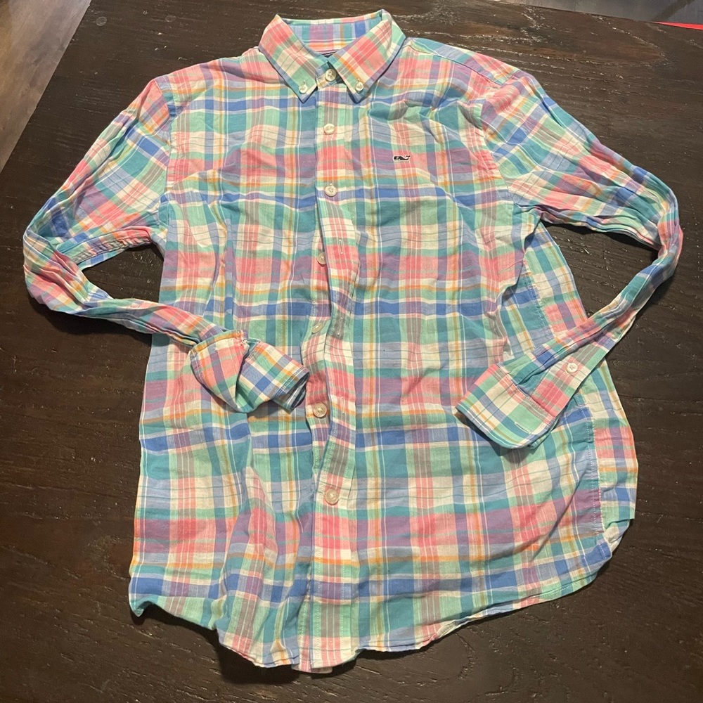 Vineyard Vines Button Down Shirt Size 12 Boys